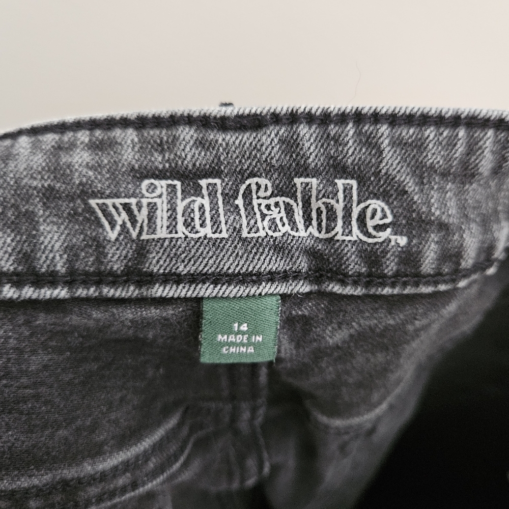 Wild Fable Jeans Black Distressed High Rise Skinny Neutral Casual Trendy Ripped - Picture 9 of 11